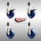 Service Caster 4 Inch 316SS Solid Poly Swivel 1-3/8 Inch Expanding Stem Caster Lock Brake, 2PK SCC-SS316TTLEX20S414-SPUS-2-S-2-138 - alternate 1